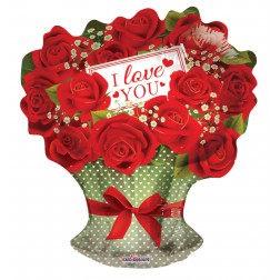 18" SP: ILY RED ROSES BRANCH