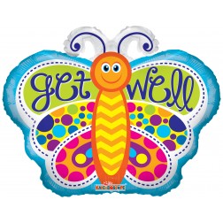 18" SP: GET WELL BUTTERFLY SHAPE