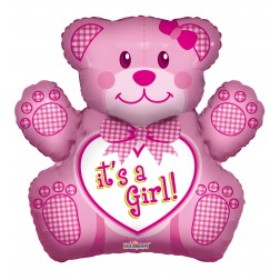 28" SP: BABY GIRL BEAR SHAPE