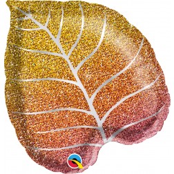 Shape 21" Fall Glittergraphic Ombre Leaf