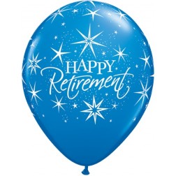 11" Happy Retirement Bursts Carnival Assortment (50ct)