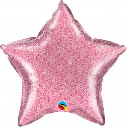 20" Glittergraphic Pink Star (Pkgd)