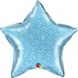 20" Glittergraphic Blue Star (Pkgd)