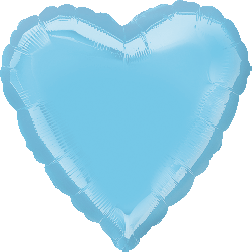  Iridescent Pearl Lite Blue Decorator Heart