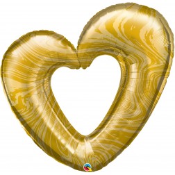 Shape: 42" Open Marble Heart Gold (pkdg)