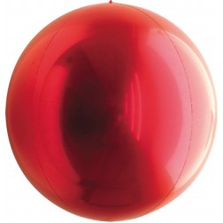 7" Metallic Red Balloon Ball