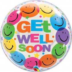 Bubble: 22" Get Well Soon Smile Faces