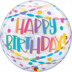 Bubble: 22" Birthday Confetti & Streamers