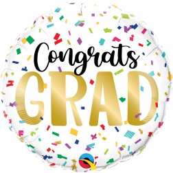 18" Congrats Grad Color Confetti (pkgd)