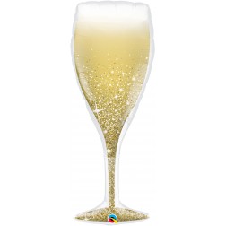 Shape: 39" Golden Bubbly Wine Glass