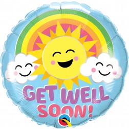 18" Get Well Soon Sunny Smiles (pkgd)