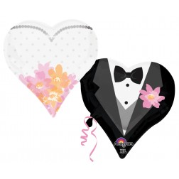 SuperShape Wedding Couple Hearts