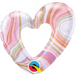 14" Mini Open Heart Colorful Marble