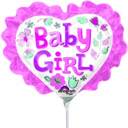 MiniShape Baby Girl Heart Floral with Ruffle