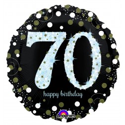 Standard Holographic Sparkling Birthday 70