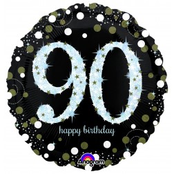 Standard Holographic Sparkling Birthday 90