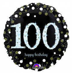 Standard Holographic Sparkling Birthday 100