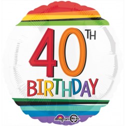 Standard Rainbow Birthday 40