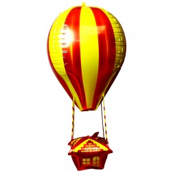 26" Hot Air Balloon Red and Yellow
