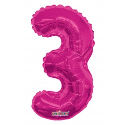 AirFilled: 14" NUMBER 3 HOT PINK