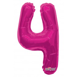 AirFilled: 14" NUMBER 4 HOT PINK