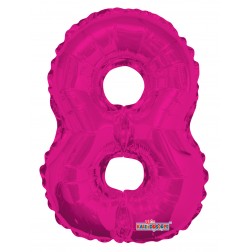 AirFilled: 14" NUMBER 8 HOT PINK