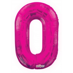 AirFilled: 14" NUMBER 0 HOT PINK