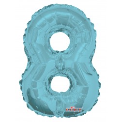 AirFilled: 14" NUMBER 8 LIGHT BLUE