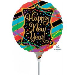 4" HNY Streamers & Stripes