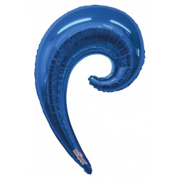 36" Kurly Wave Silver Blue
