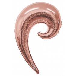 36" Kurly Wave Silver Rose Gold