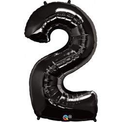 Qualatex Shape 34" Black Number 2 (Pkgd) 