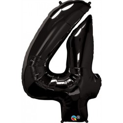 Qualatex Shape 34" Black Number 4 (Pkgd) 