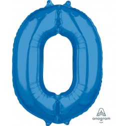 Anagram Mid-Size Shape Number "0" Blue 26 inch