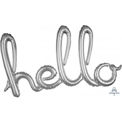 Script Phrase "Hello" Silver