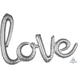 Script Phrase "Love" Silver