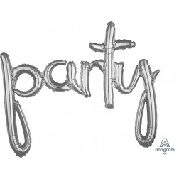 Script Phrase "Party" Silver
