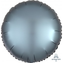 Standard Satin Luxe Steel Blue Circle  (Flat)