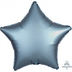 Standard Satin Luxe Steel Blue Star