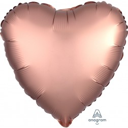 Standard Satin Luxe Rose Copper Heart  (Flat)