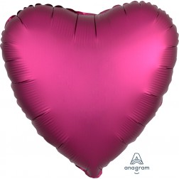 Standard Satin Luxe Pomegranate Heart  (Flat)
