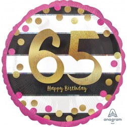 Standard Holographic Pink & Gold Milestone 65