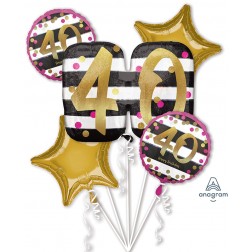 Bouquet Pink & Gold Milestone 40