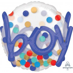 See-Thru Multi-Balloon It's A Boy Confetti Dots