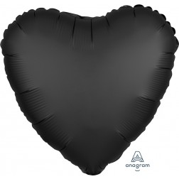 Standard Satin Luxe Onyx Heart