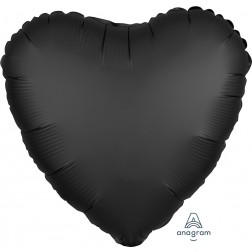 Standard Satin Luxe Onyx Heart  (Flat)