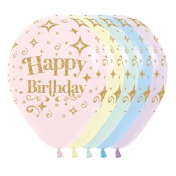 11" Happy Birthday Diamonds Pastel Matte Assortment (50pcs)