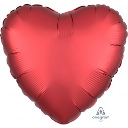 Standard Satin Luxe Sangria Heart