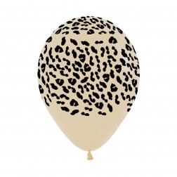 11" Cheetah Print Fashion White Sand (50pcs)
