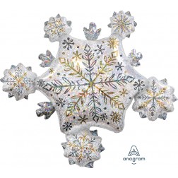SuperShape Holographic Shining Snow Cluster